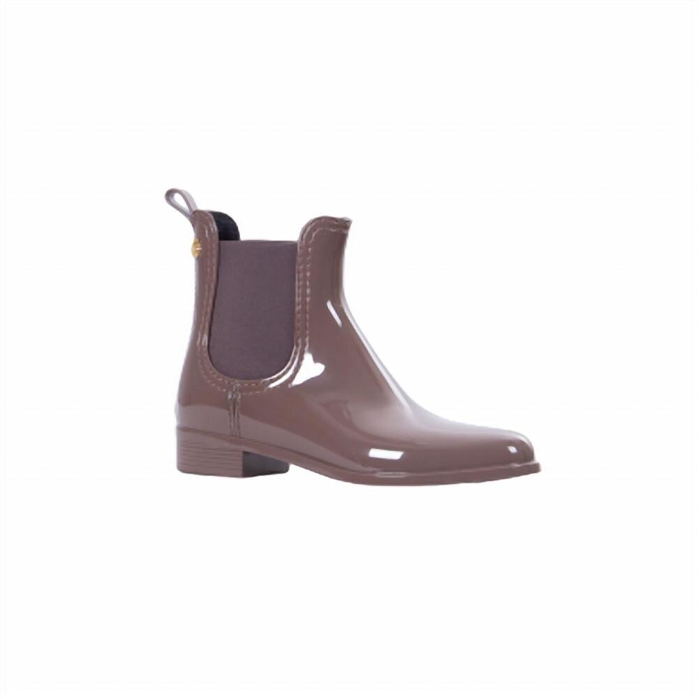 NEW LEMON JELLY women's comfy glossy ankle boots in puce